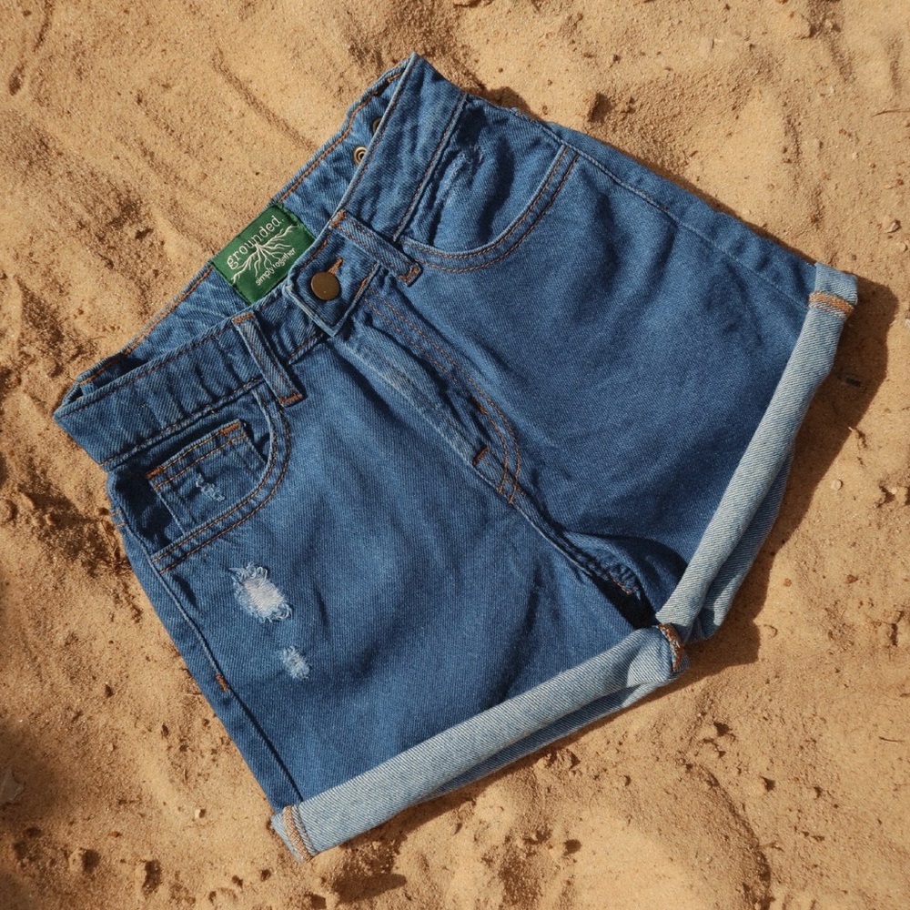 High waisted denim shorts for women